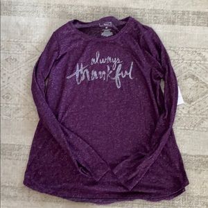 NWT Always Thankful Soft Long Sleeve Tee